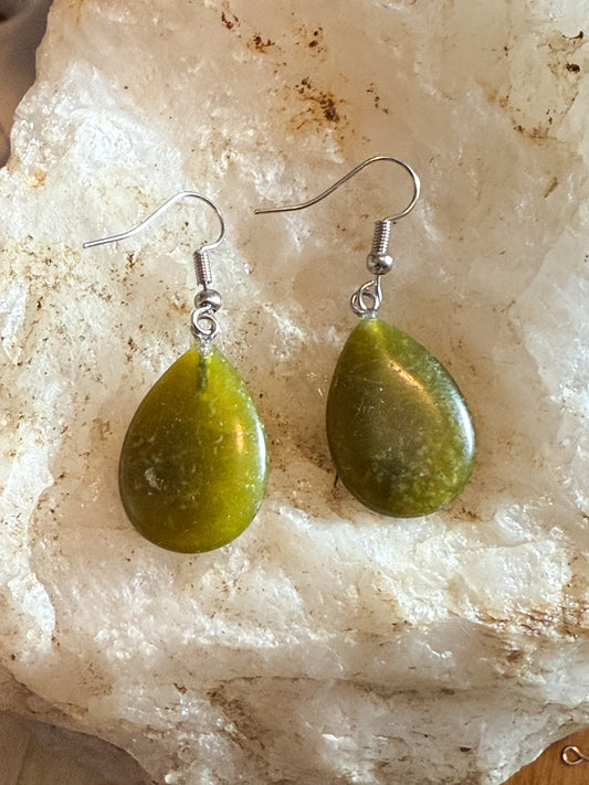 Mossveil Serpentine Earrings