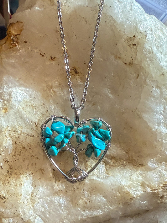 Heartwood Turquoise Tree of Life Necklace